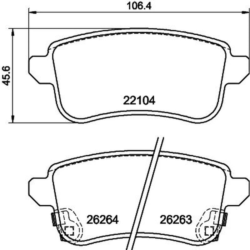 DON Rear Brake Pad Set PCP2016