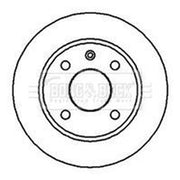Borg & Beck 2 x Solid Front Brake Discs BBD4886-x2