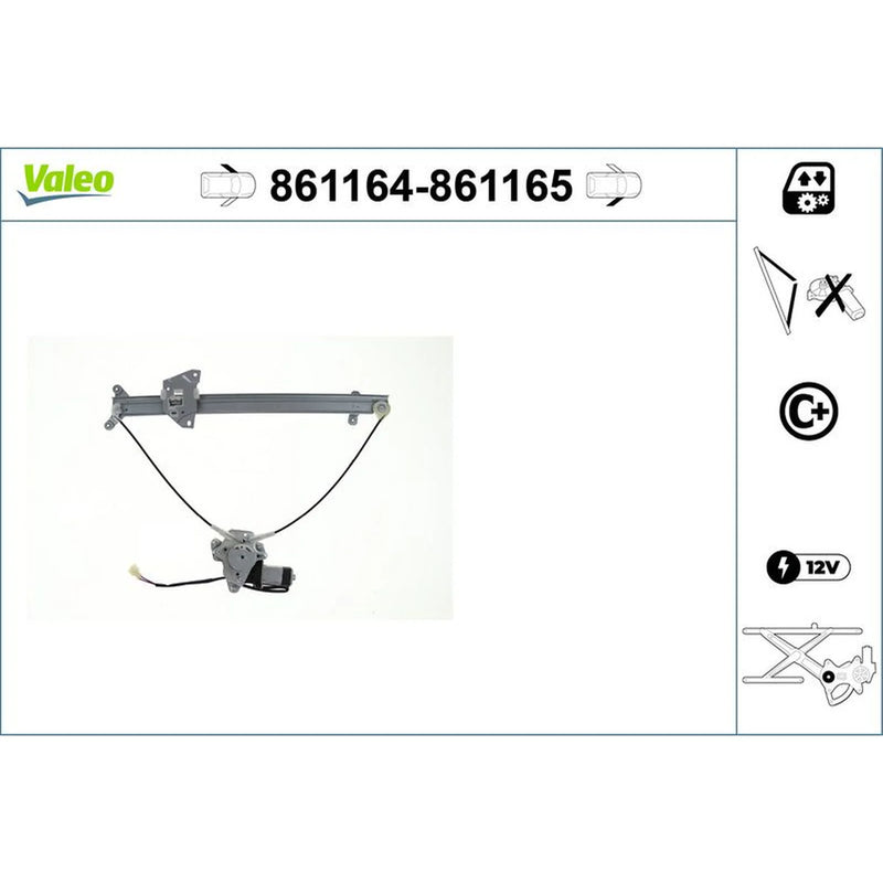 Valeo Electric Window Regulator Lifter Left Front 861164