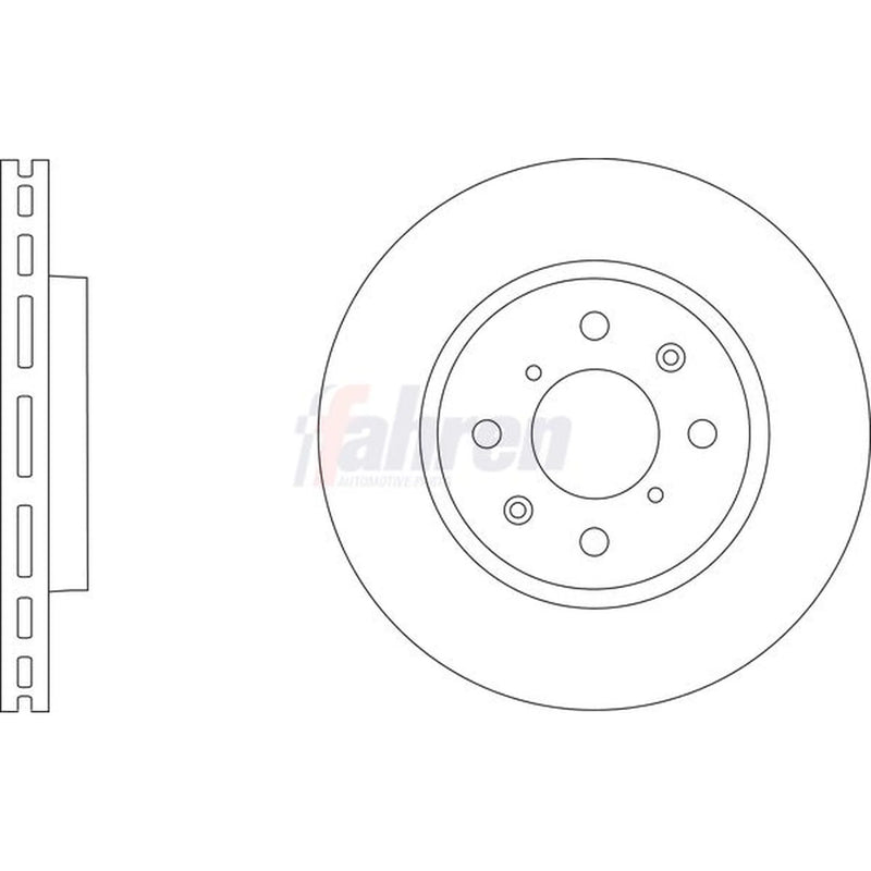 Fahren 2 x Vented Brake Discs fits Suzuki Swift III 2010-2017 1.2 1.3