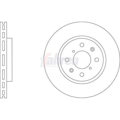 Fahren 2 x Vented Brake Discs fits Suzuki Swift III 2010-2017 1.2 1.3