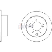 Fahren 2 x Solid Brake Discs fits Kia Soul I 2009-2014 1.6