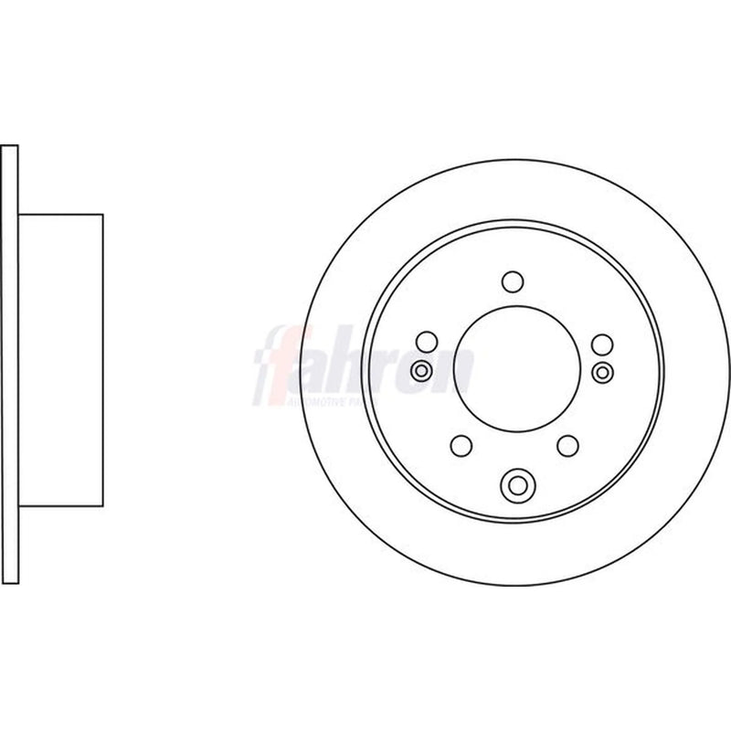 Fahren 2 x Solid Brake Discs fits Kia Soul I 2009-2014 1.6