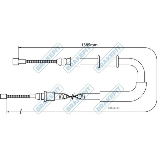 Apec Handbrake Cable Right Rear BBC3071