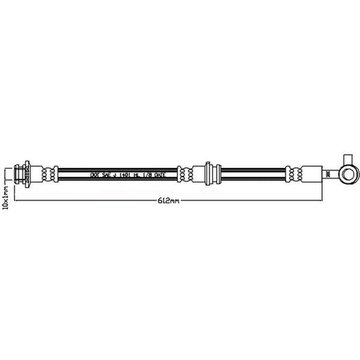 Abtex Brake Hydraulic Hose Line Front Right ABH1224R