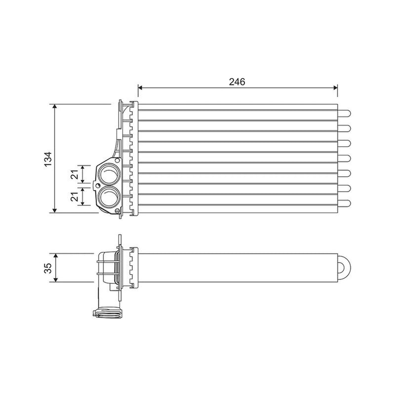 Valeo Heater Matrix Core Heat Exchanger 811565