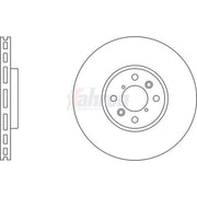 Fahren 2 x Vented Brake Discs fits Suzuki Swift III 2010-2017 1.2 1.3