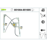 Valeo Electric Window Regulator Lifter Right Front 851005