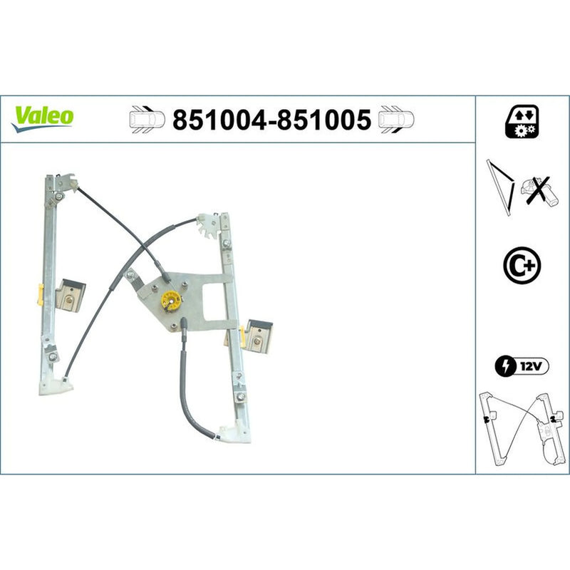 Valeo Electric Window Regulator Lifter Right Front 851005