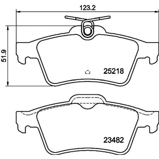 Mintex Rear Brake Pad Set MDB3148