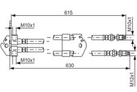 Bosch Brake Hydraulic Hose Line 1987481806
