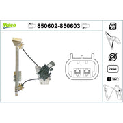 Valeo Electric Window Regulator Lifter Left Rear 850602
