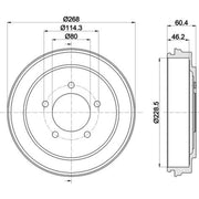 Mintex Brake Drum Assembly Rear MBD343