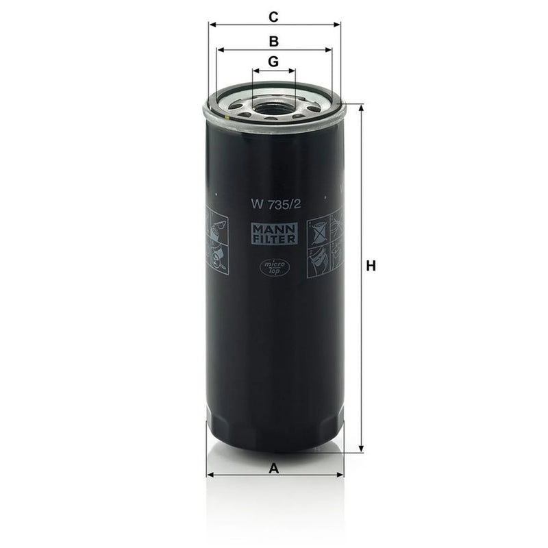 MANN-FILTER Engine Oil Filter W 735/2
