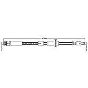 Abtex Brake Hydraulic Hose Line Right ABH1044