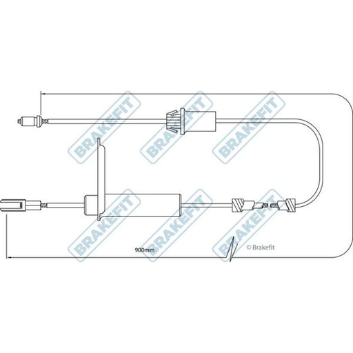 Apec Handbrake Cable Right Rear BBC3279
