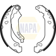 NAPA Brake Shoe Set Axle Kit NBS1030