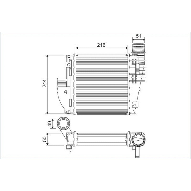 Valeo Intercooler (Charge Air Cooler) 822927