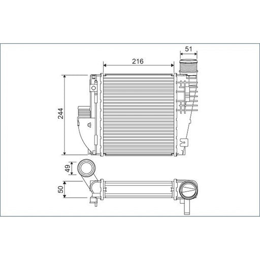 Valeo Intercooler (Charge Air Cooler) 822927