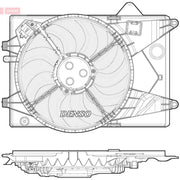 Denso Engine Cooling Fan DER15003