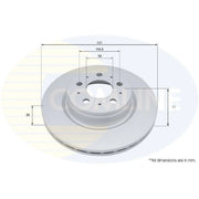 Comline 2 x Vented Front Brake Discs ADC5114V