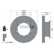 Textar 2 x Internally Vented Front Brake Discs 93086800-x2