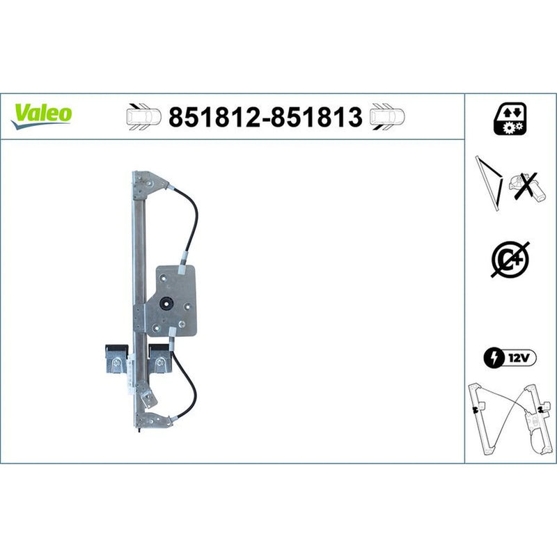 Valeo Electric Window Regulator Lifter Right Re 851813