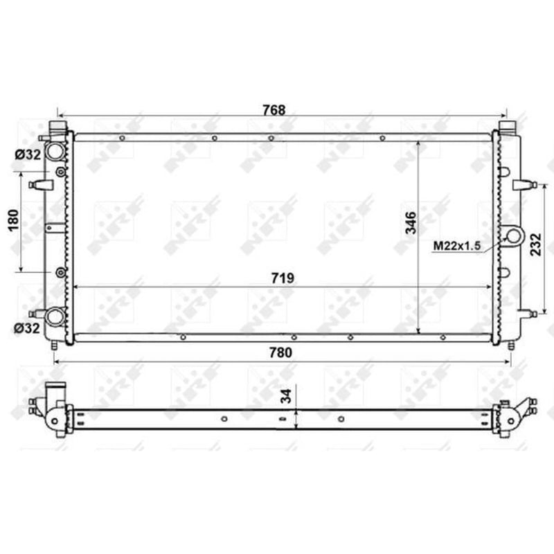 NRF Engine Radiator 509514