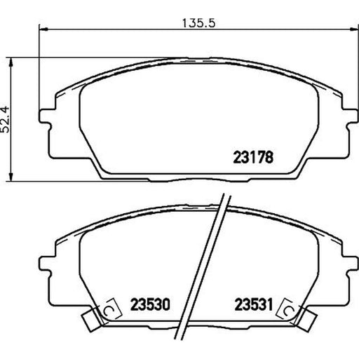 Mintex Front Brake Pad Set MDB2044