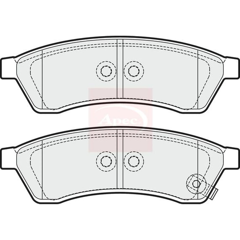 Apec Rear Brake Pad Set PAD1672