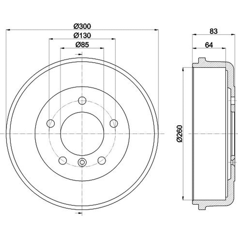 Mintex Brake Drum Assembly Rear MBD012