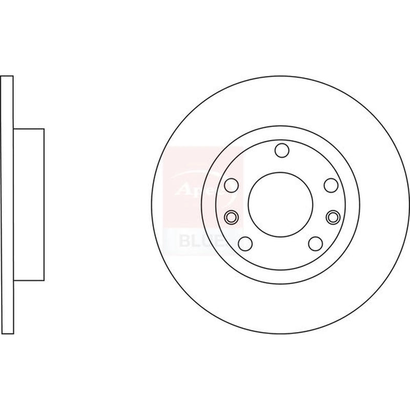 Apec 2 x Solid Rear Brake Discs SDK6821-x2