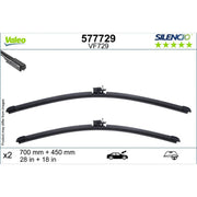 Valeo Aerotwin Front Wiper Blade Set 700mm + 450mm — 577729