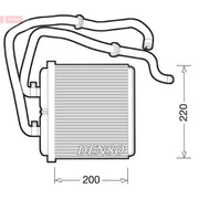 Denso Heater Matrix Core Heat Exchanger DRR12003