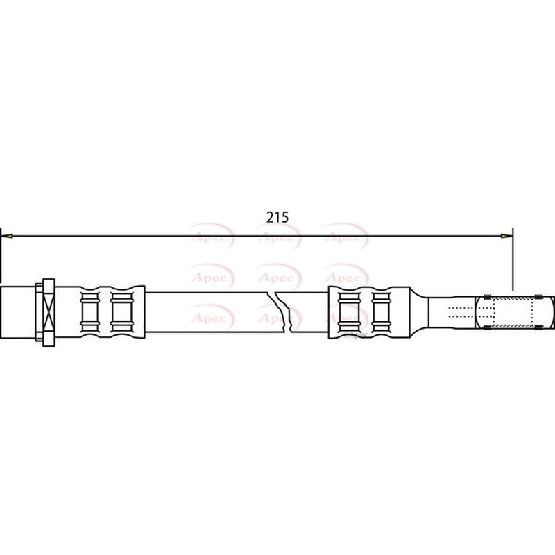 Apec Brake Hydraulic Hose Line outer HOS3508