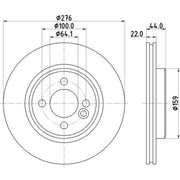 Mintex Mintex Front Brake Disc Kit internally vented MDK0182
