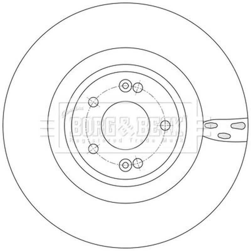 Borg & Beck 2 x Vented Front Brake Discs BBD6245S-x2