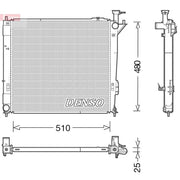 Denso Engine Radiator fits Hyundai Santa Fé II 2009-2012 2.0 2.2
