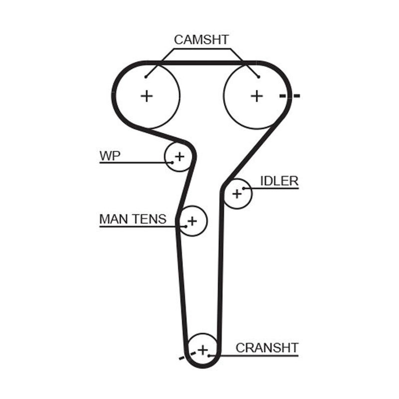 Gates Timing Belt Cambelt 167 Teeth 5423XS