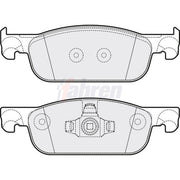 Fahren Front Brake Pad Set fits Dacia Logan II 2012 on 1.2 1.5