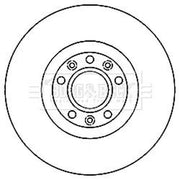 Borg & Beck 2 x Vented Front Brake Discs BBD5216