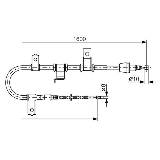 Bosch Handbrake Cable Right Rear 1 987 482 073