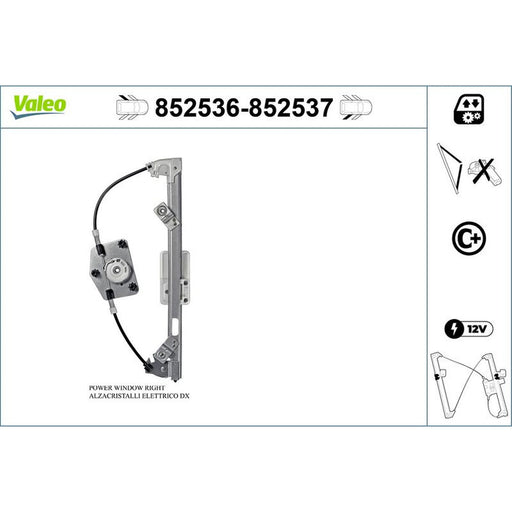 Valeo Electric Window Regulator Lifter Left Rear 852536
