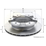 Comline 2 x Vented Rear Brake Discs ADC0386V-x2