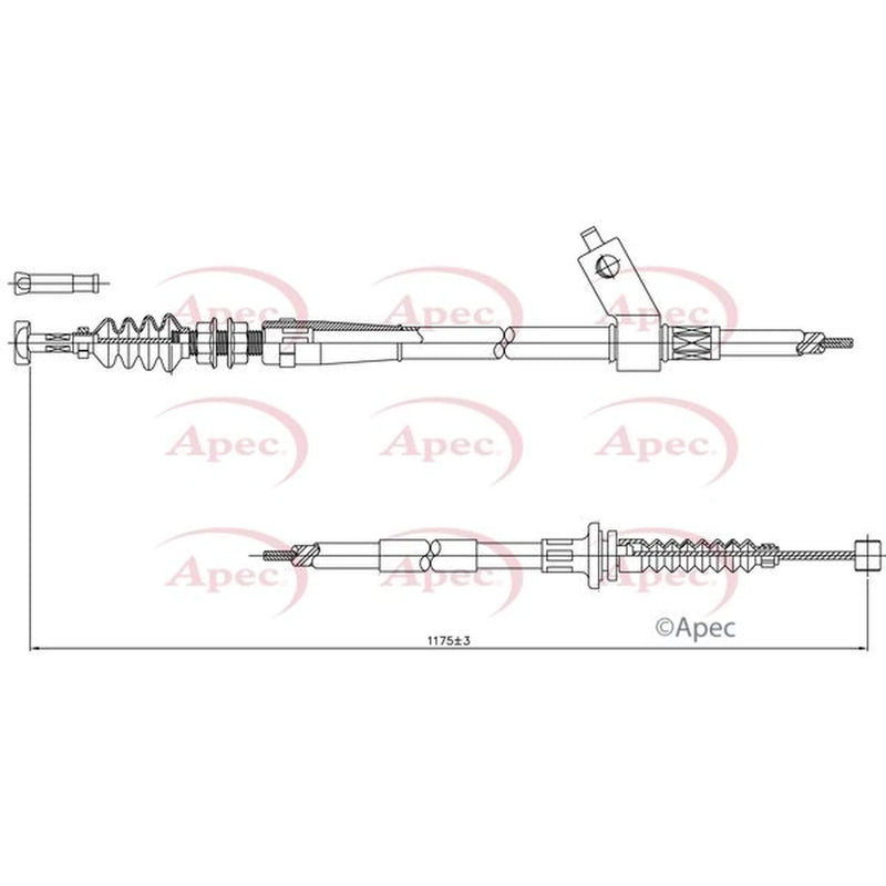 Apec Handbrake Cable Right Rear CAB1002
