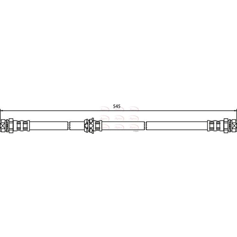 Apec Brake Hydraulic Hose Line Front HOS3703