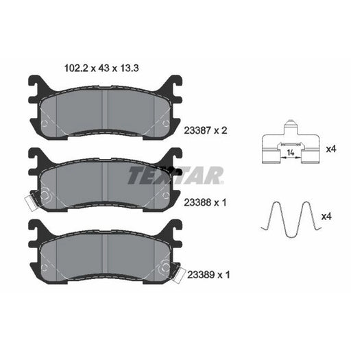 Textar Rear Brake Pad Set 2338704