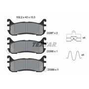Textar Rear Brake Pad Set 2338704