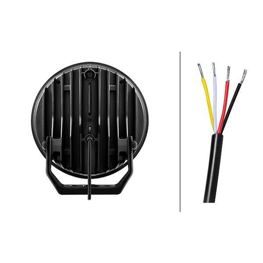 Hella Spotlight Vf Blade Aux. Chrome 9 Round W/A Po R 5 frontal sided 1FJ 357 1FJ 357 199-031