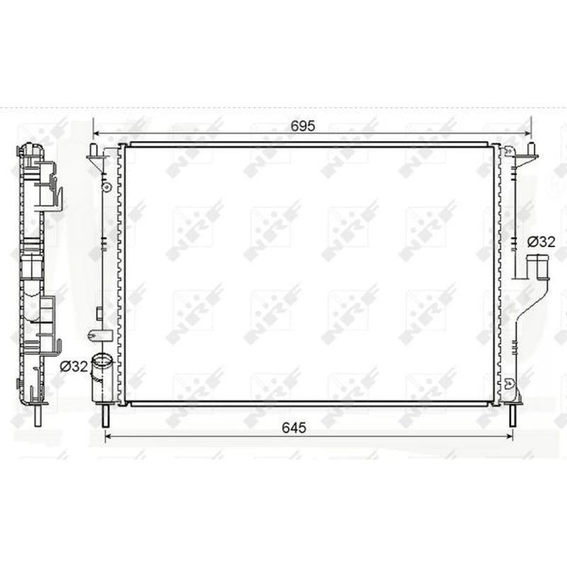 NRF Engine Radiator 53118
